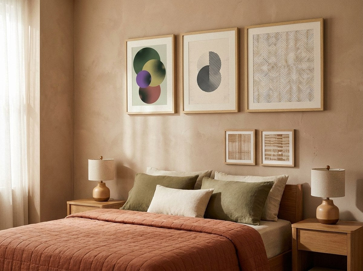 Woven Patterns Gallery Wall Set arrangement