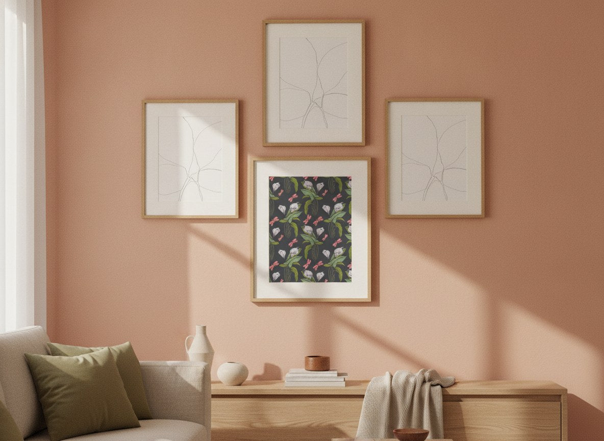 Botanical Silhouettes Gallery Wall Set arrangement