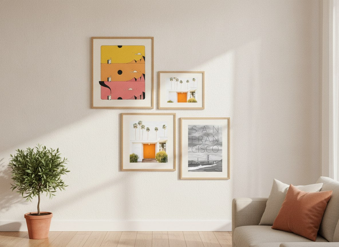 Sunny Escapes Gallery Wall Set arrangement