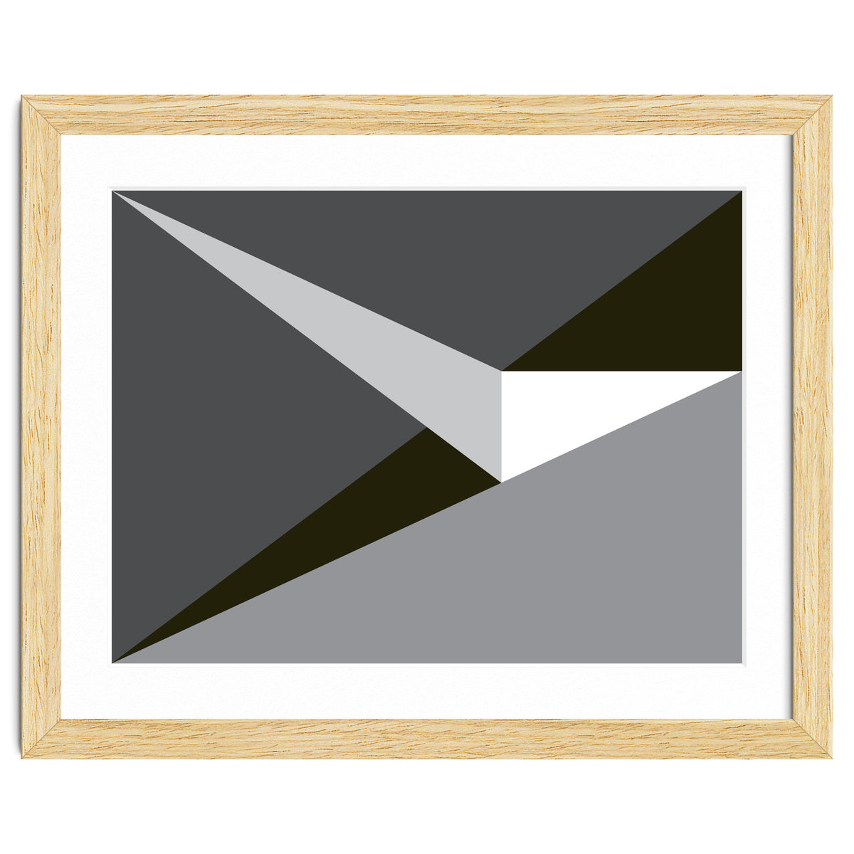 Geometric Shapes No. 73 - black & grey triangles