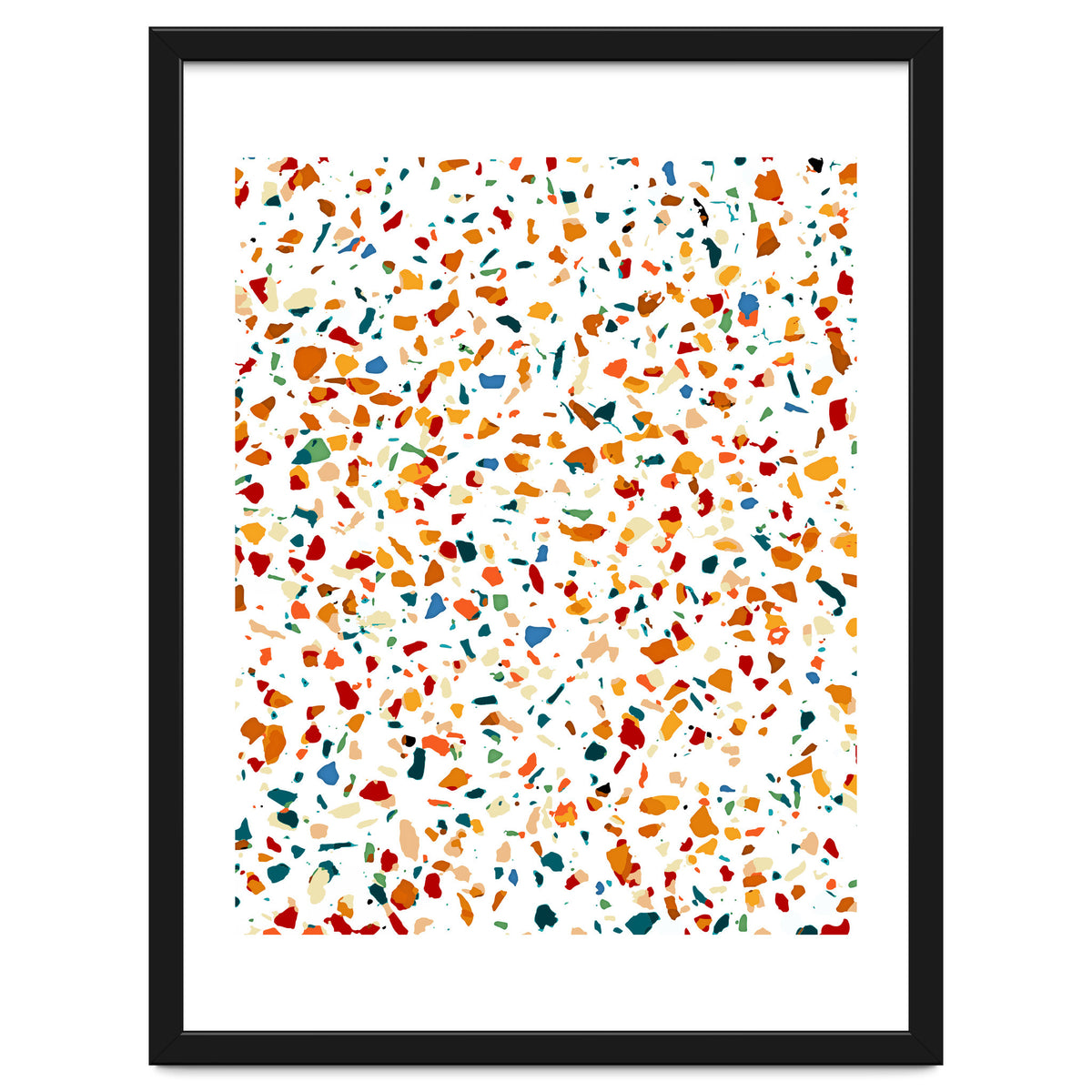 Tan Terrazzo | Eclectic Quirky Confetti Painting | Celebration Colorful Boho Happy Party Graphic