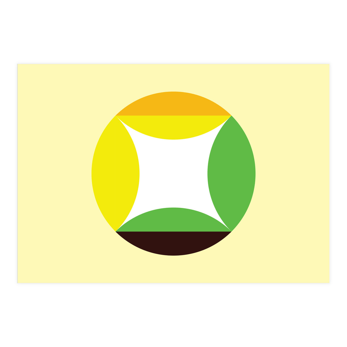 Geometric Shapes No. 21 - yellow, green & orange (Print Only)