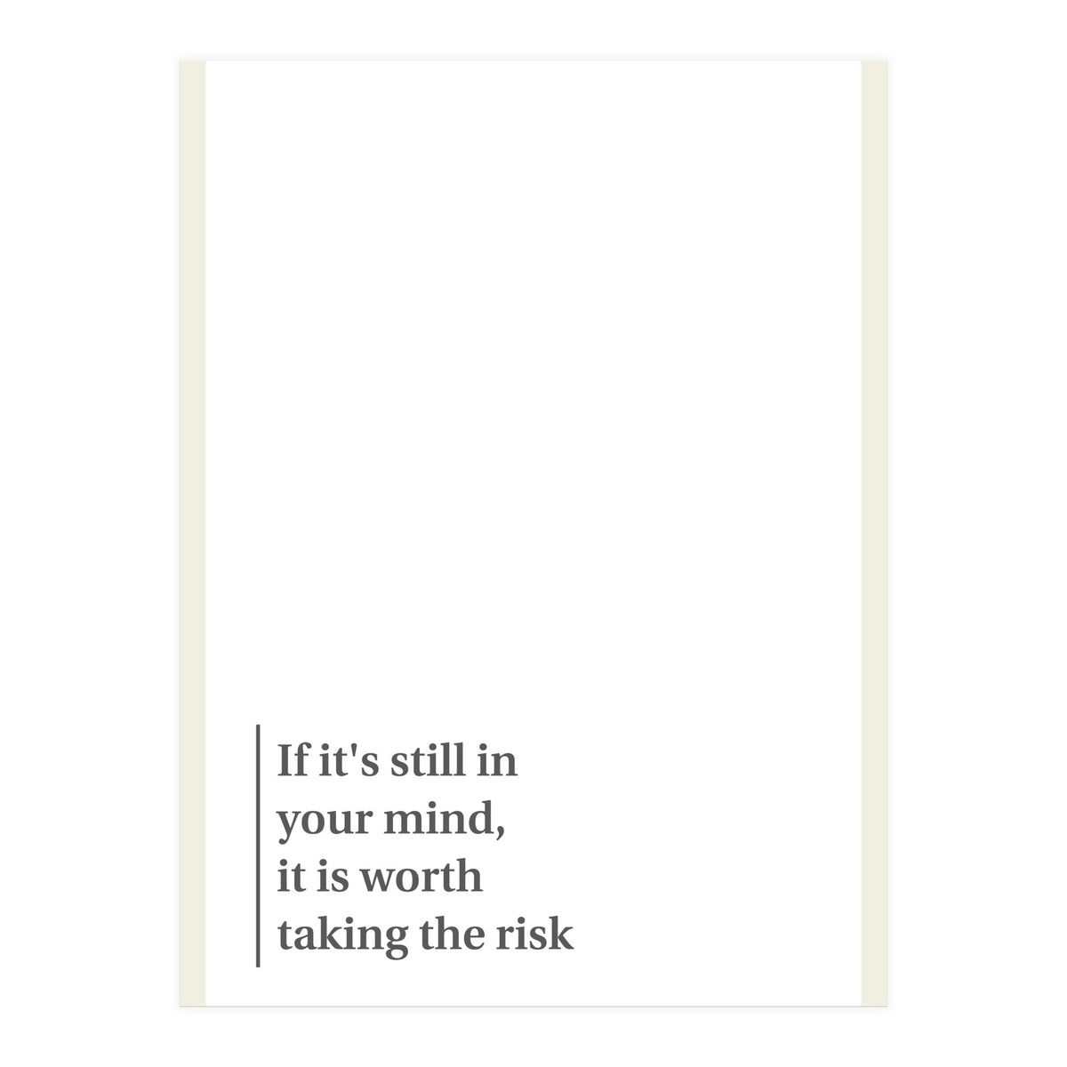 TAKING THE RISK (Print Only)