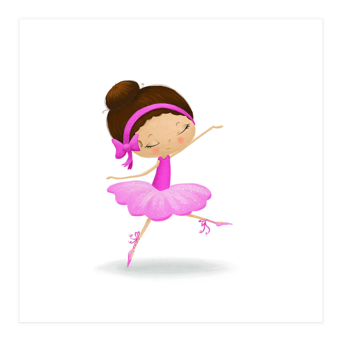 Adorable Ballerina Nursery Print (Print Only)