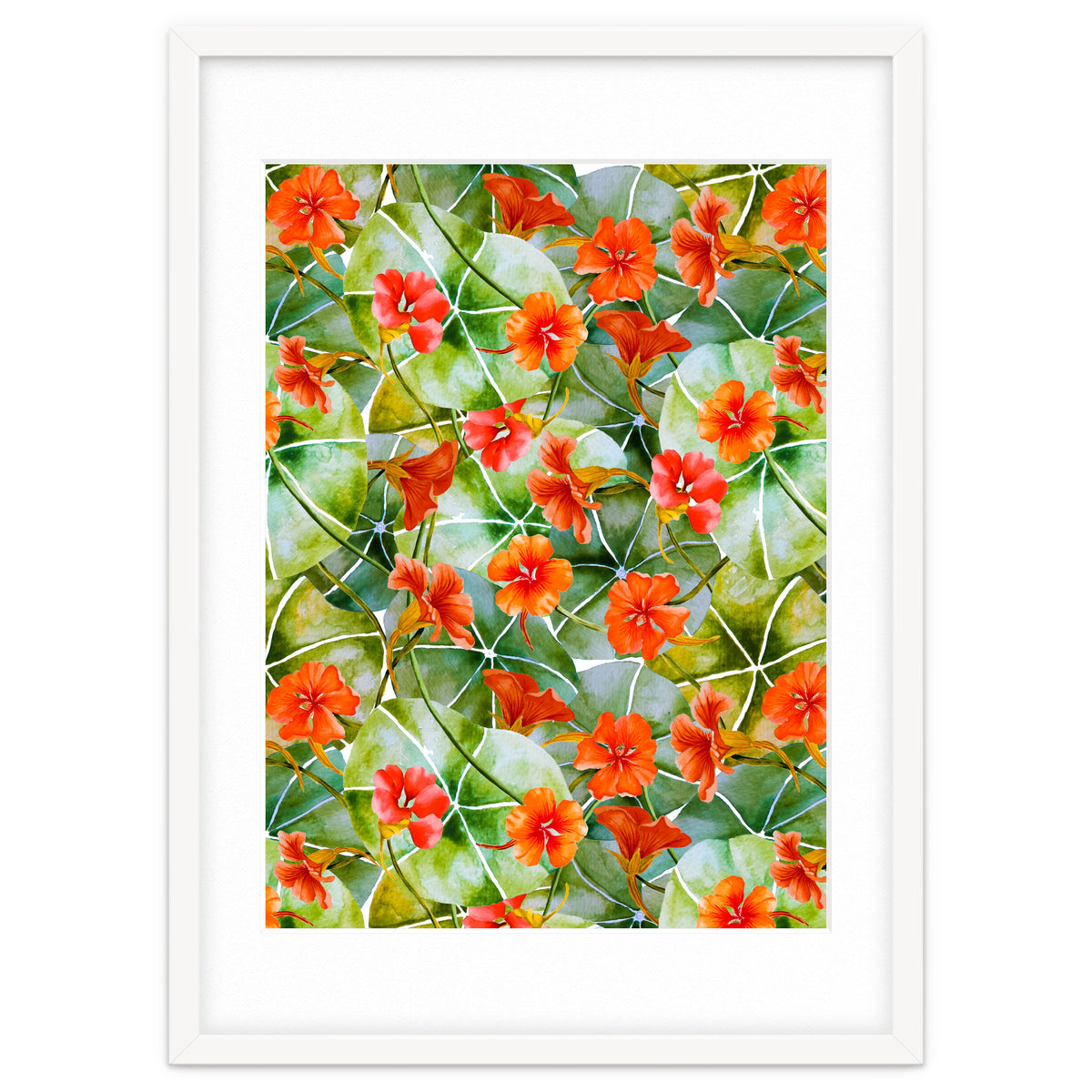 Nasturtiums watercolor 01