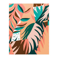 Watching The Leaves Turn, Tropical Autumn Colorful Eclectic Abstract Palm Nature Boho Graphic Design (Print Only)