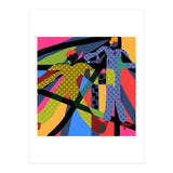 LADIES WEARING YELLOW AND BLUE PATTERNS (Print Only) thumbnail