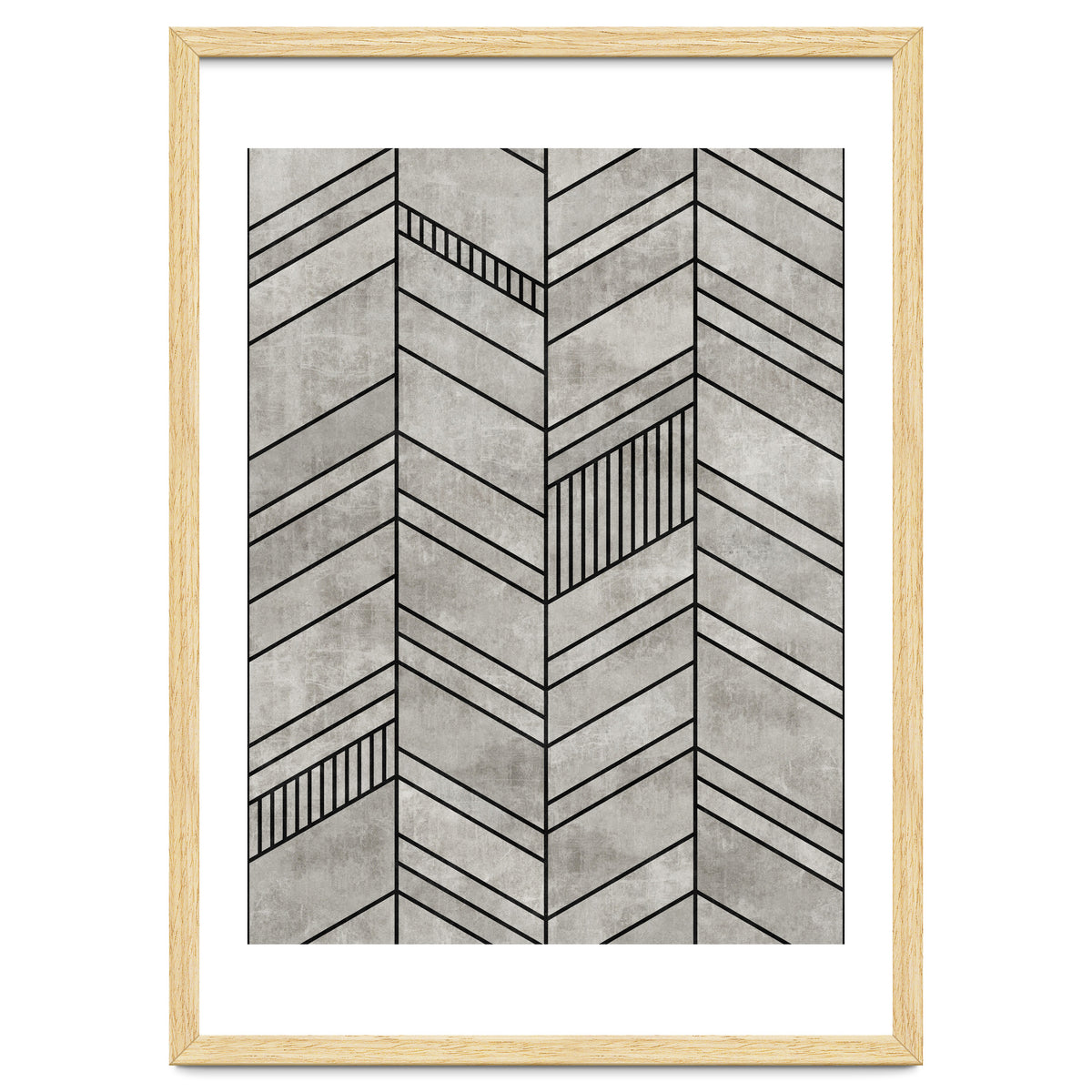 Concrete Chevron Pattern