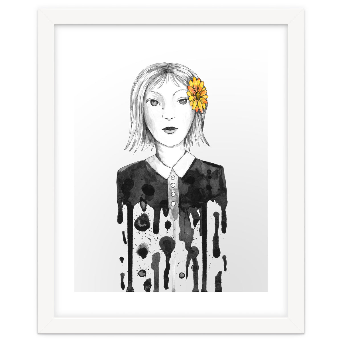 Flower dripping girl