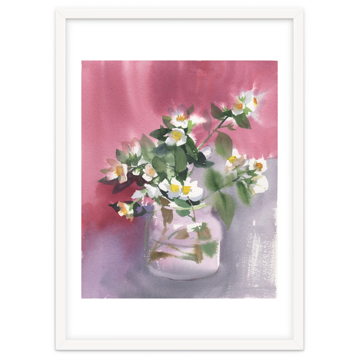 Flowers watercolor painting