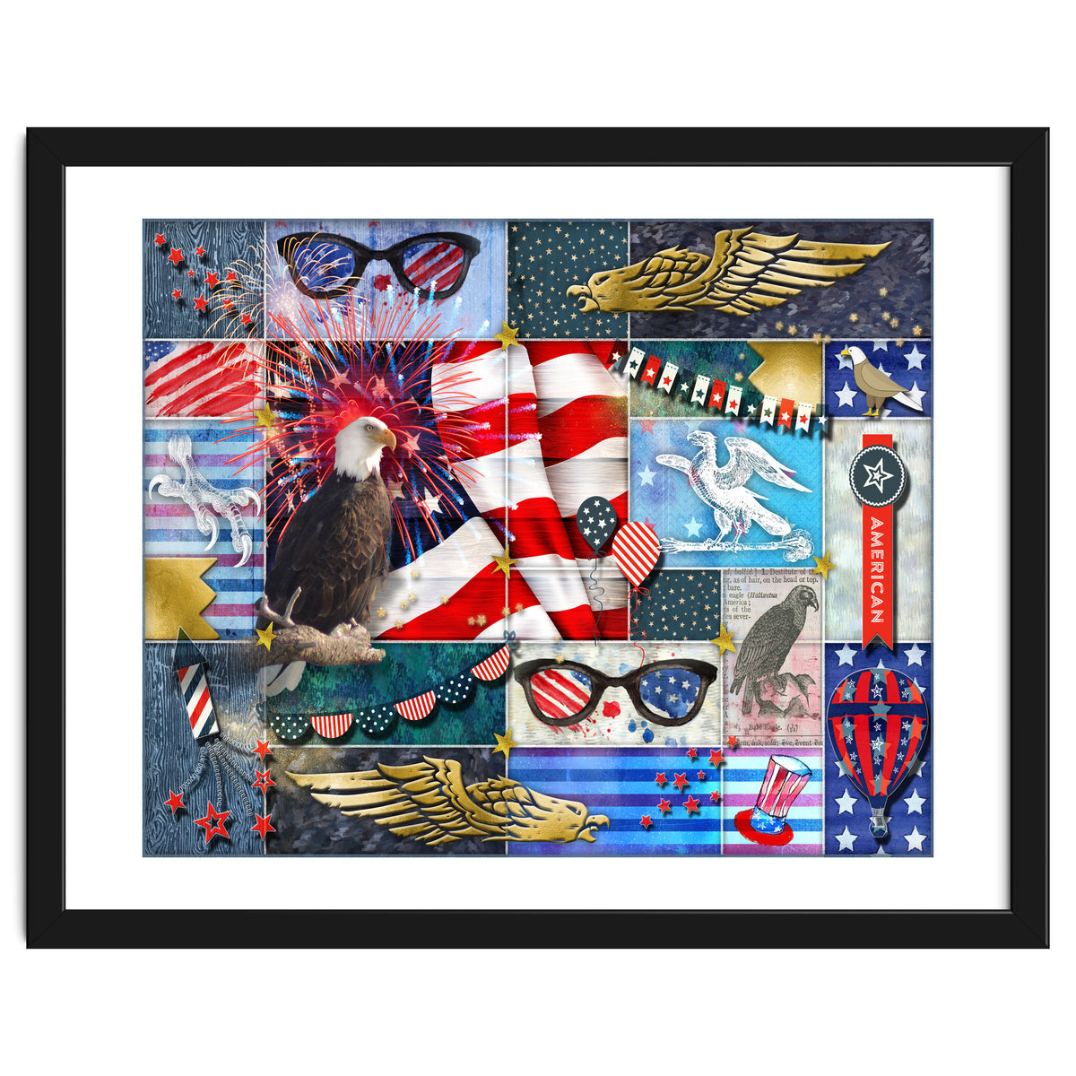 Americana Eagles Collage