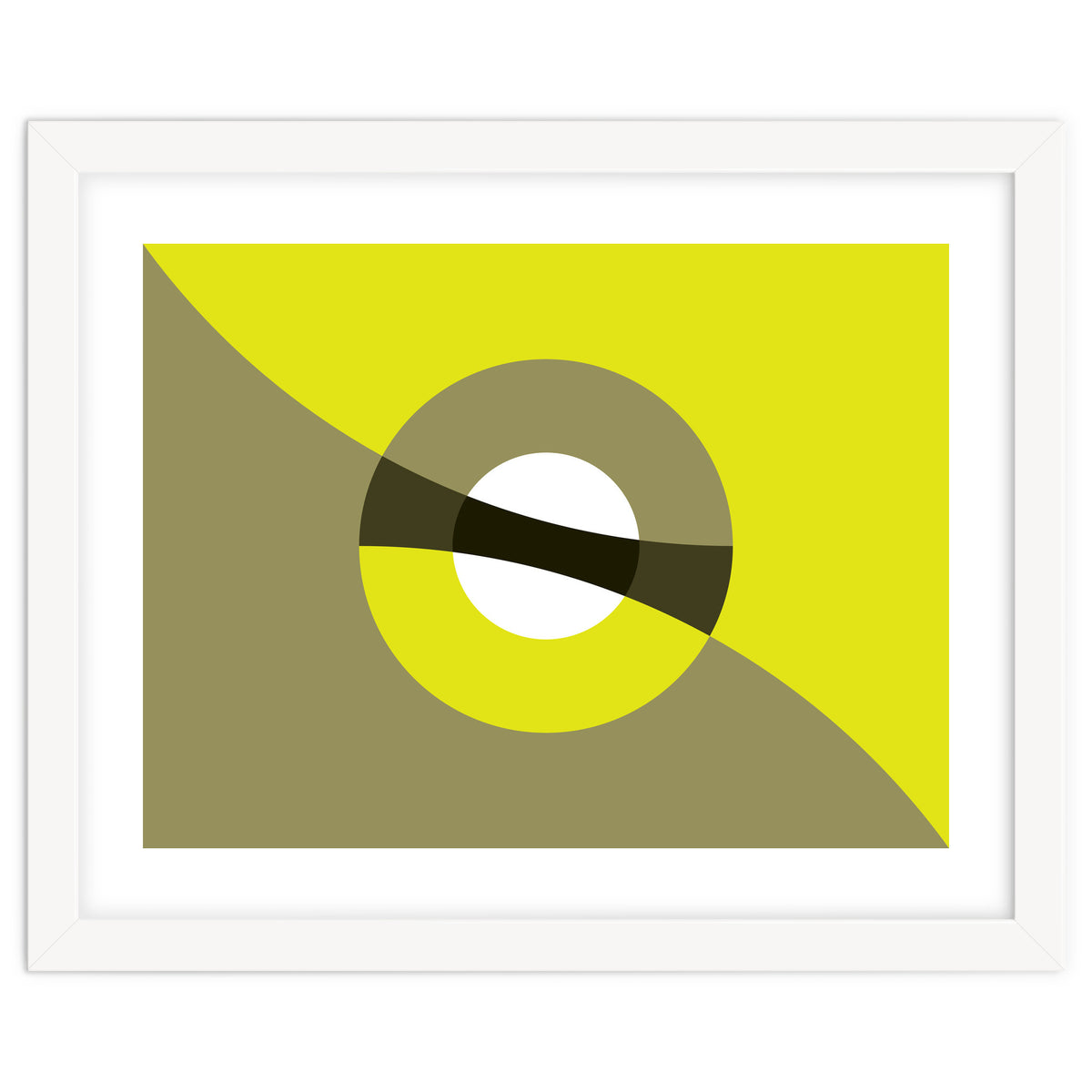 Geometric Shapes No. 44 -  mustard & beige