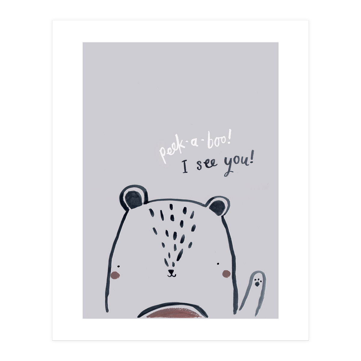 Peek A Boo Bear (Print Only)