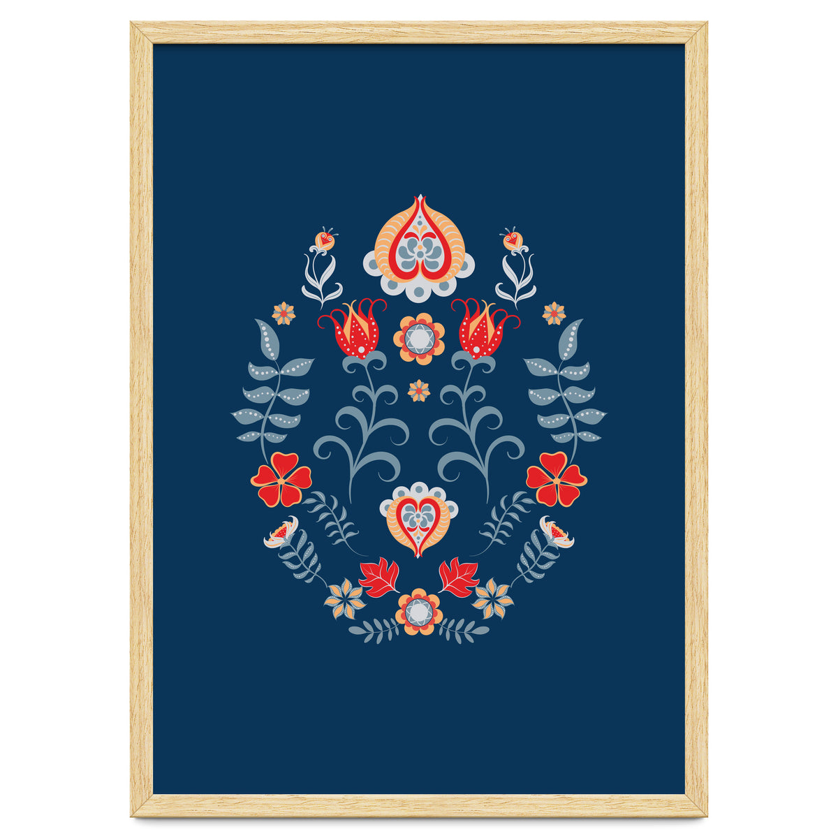 Scandinavian Folk Art Art Print by Nordic Print Studio | Arthaus