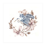 Crane and Flowers (Print Only) thumbnail