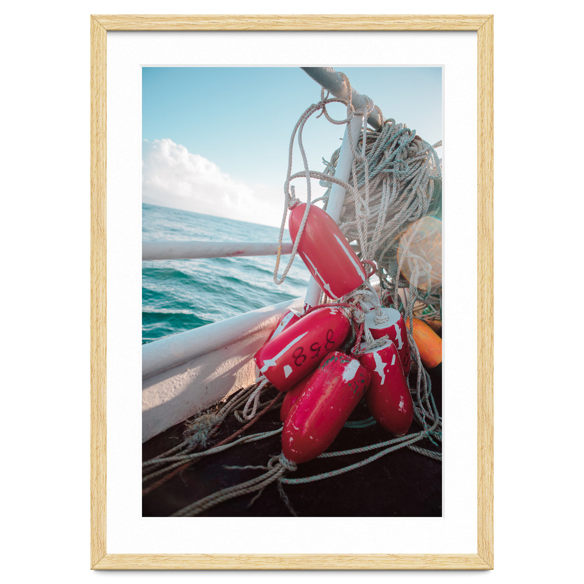 Buoys on a fishing boat