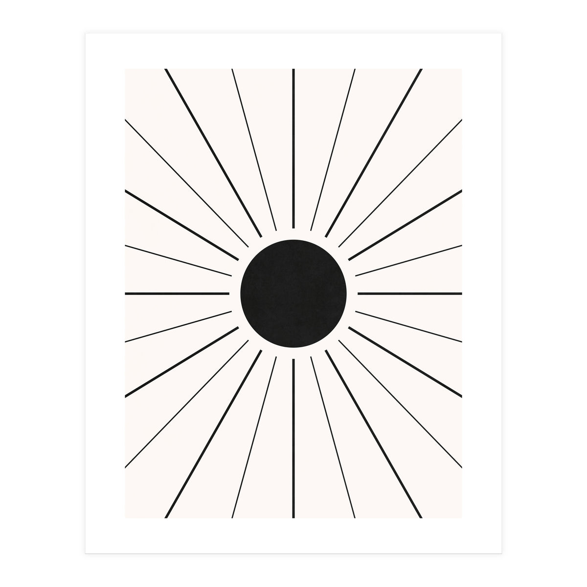 SUN IN LINES - BLACK (Print Only)