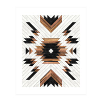Urban Tribal Pattern No.5 - Aztec - Concrete and Wood (Print Only)