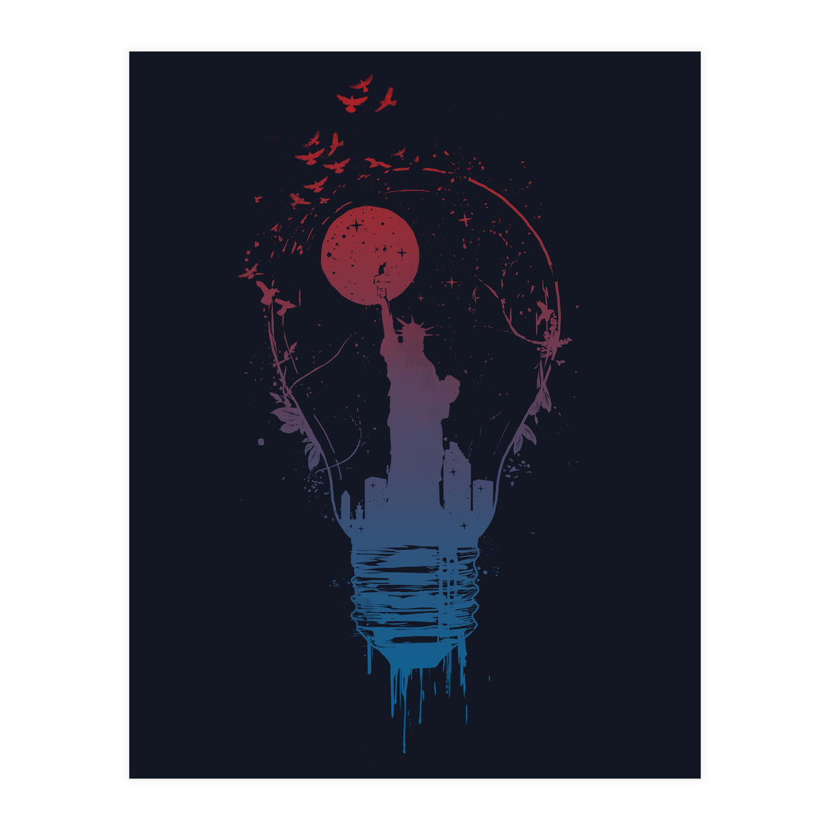 Big city lights II (dark) (Print Only)