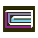 Geometric Shapes No. 35 -  brown, blue & lilac (Print Only) thumbnail