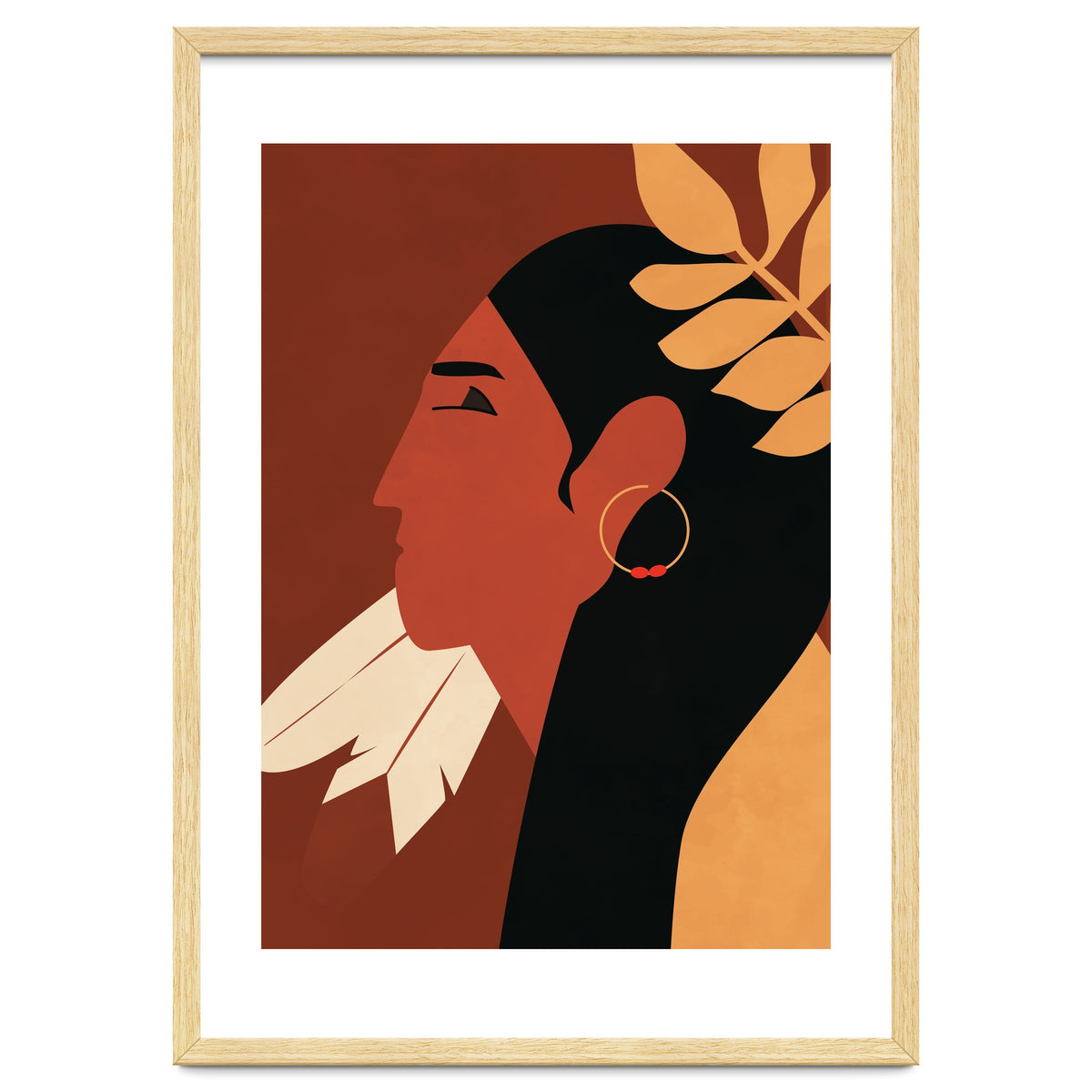 Boho Chic Woman Indian Fashion Print