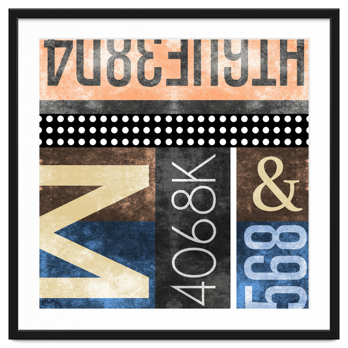 Typographic Industrial Abstract - M