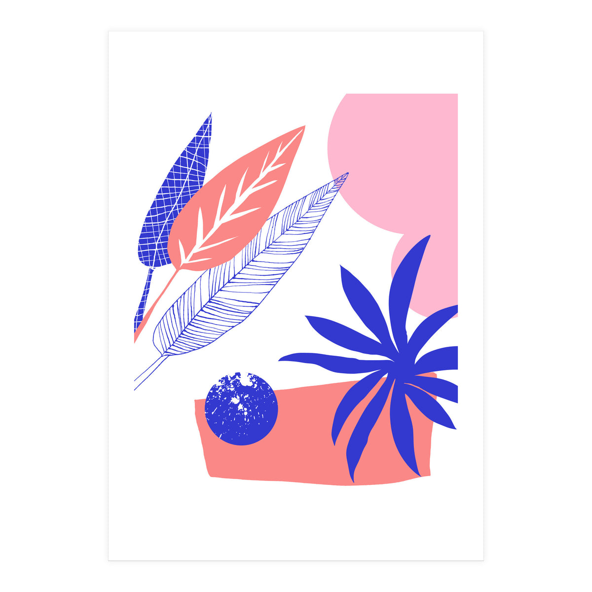 Blue And Pink (Print Only)