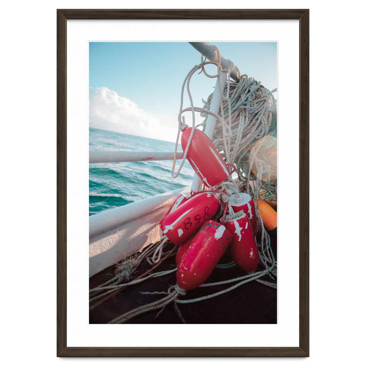 Buoys on a fishing boat