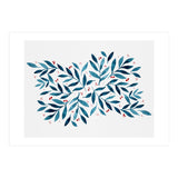Teal Branches And Dots (Print Only) thumbnail
