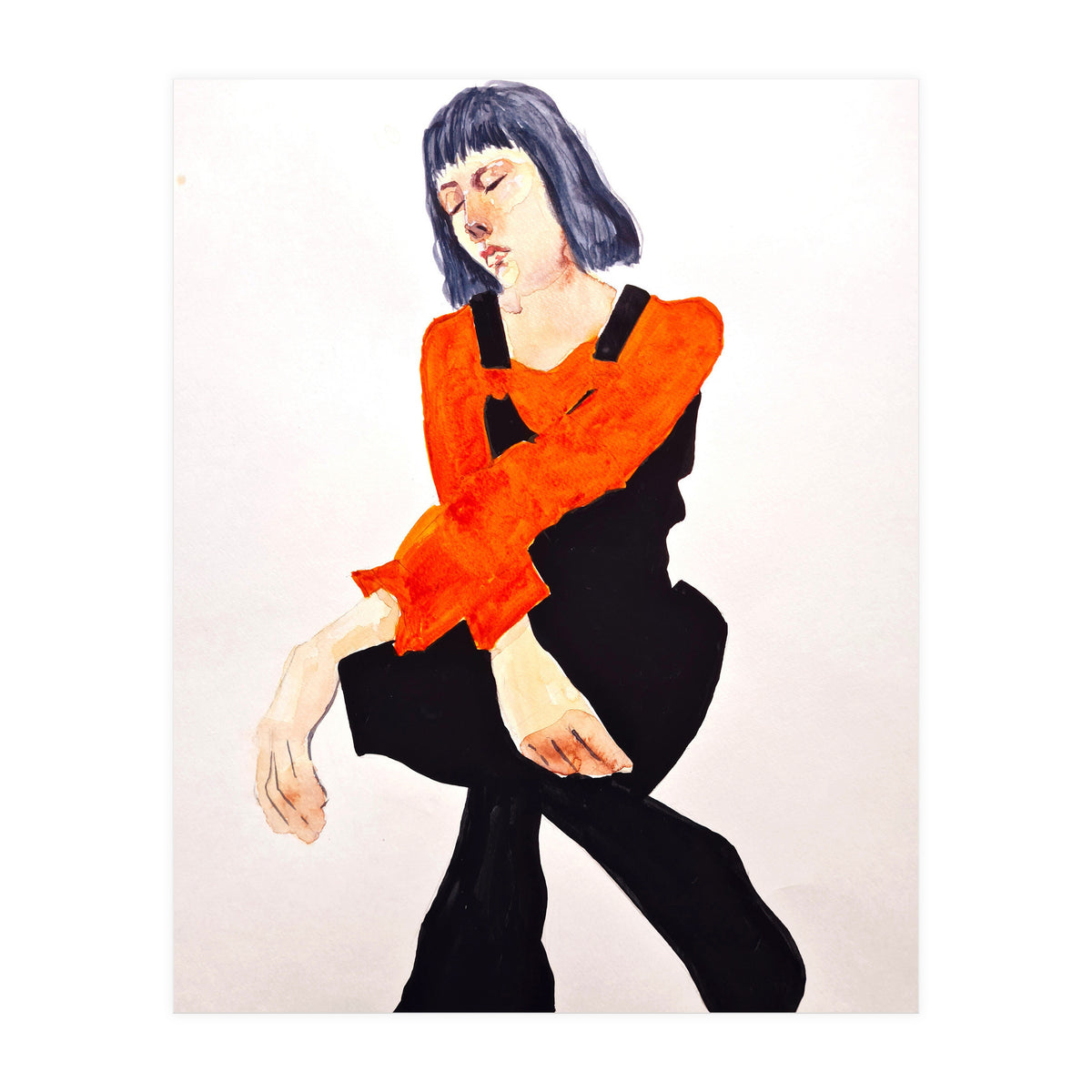 Untitled #60 - Woman in organge and black (Print Only)