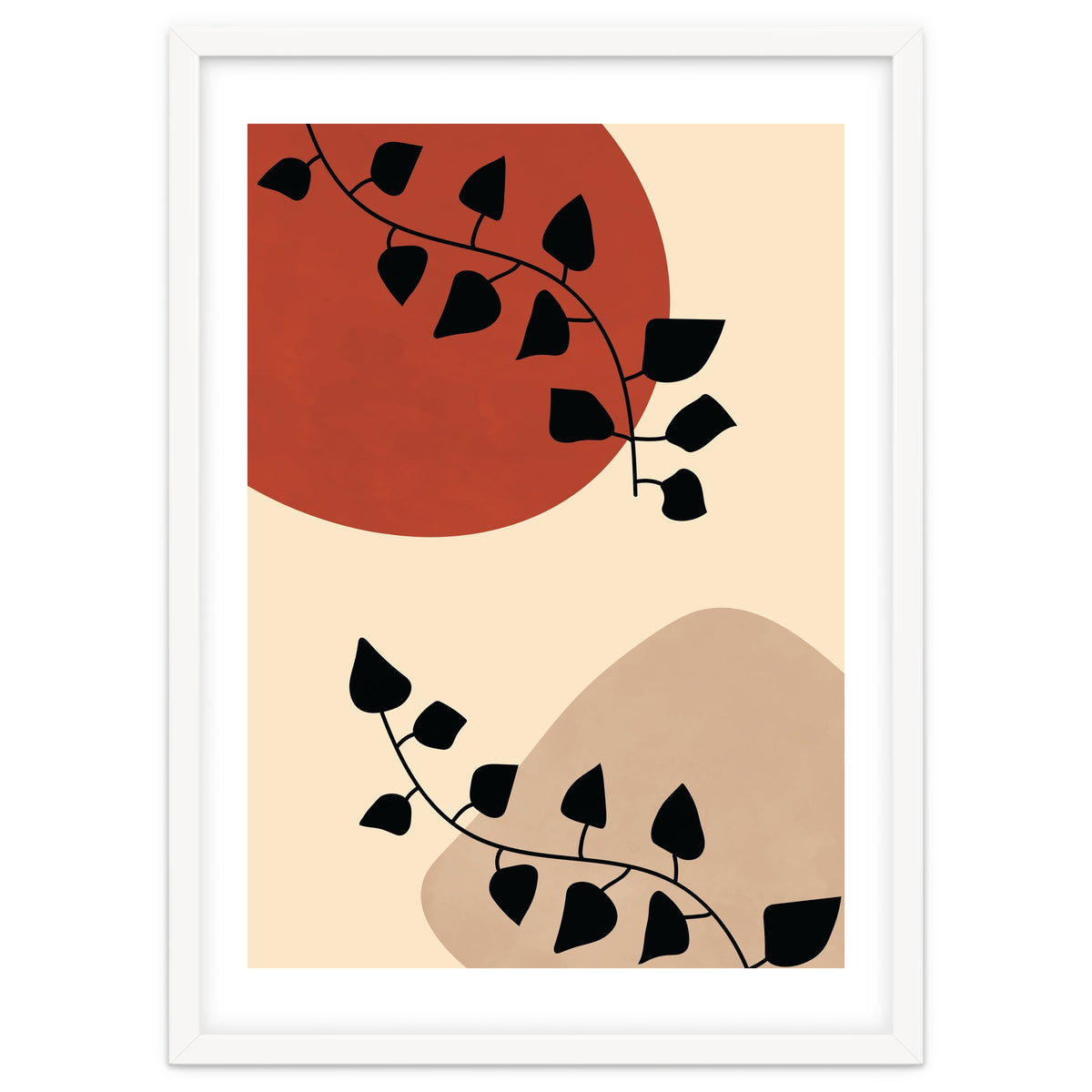 Abstract Boho Botanical Pothos Leaf