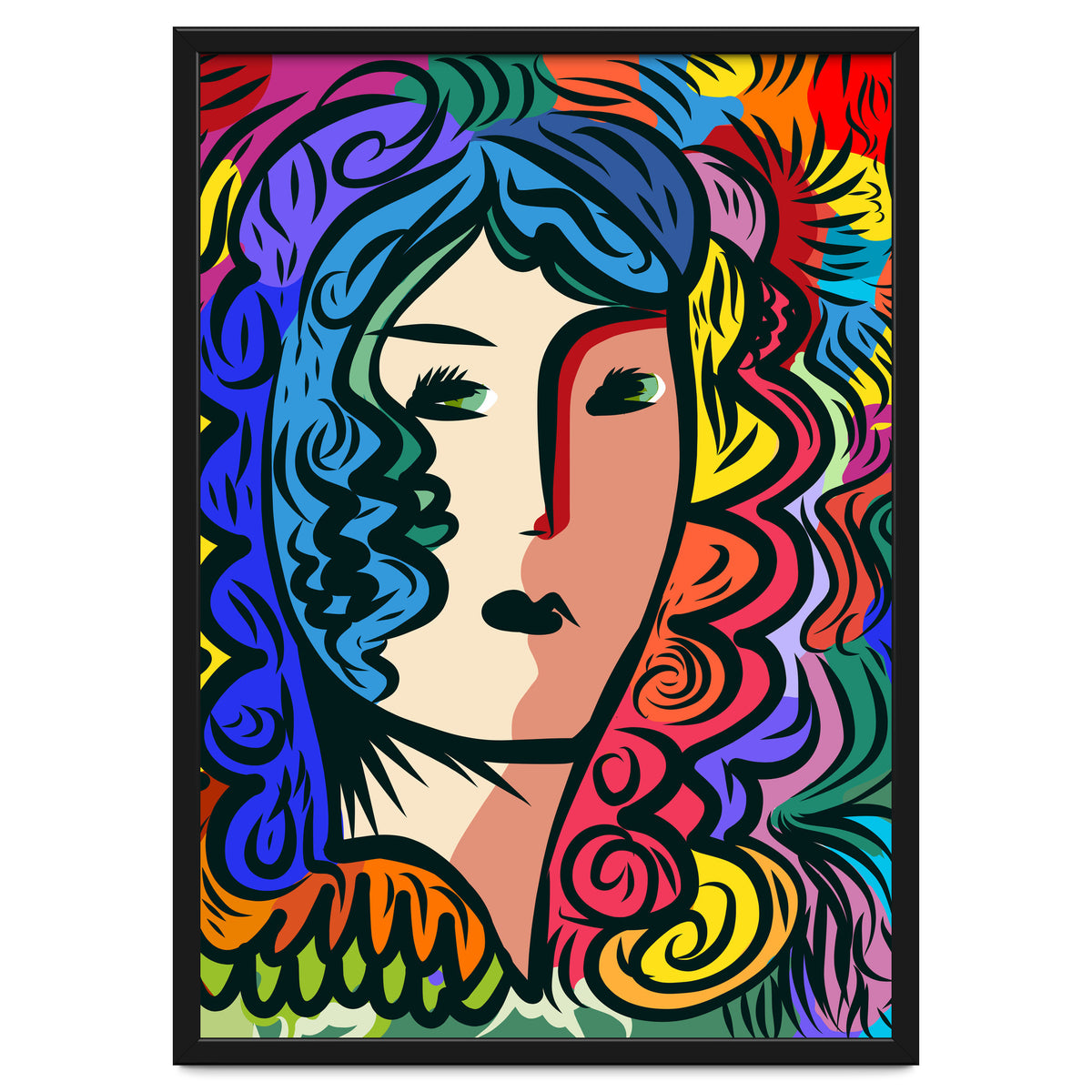 Rainbow Portrait Girl