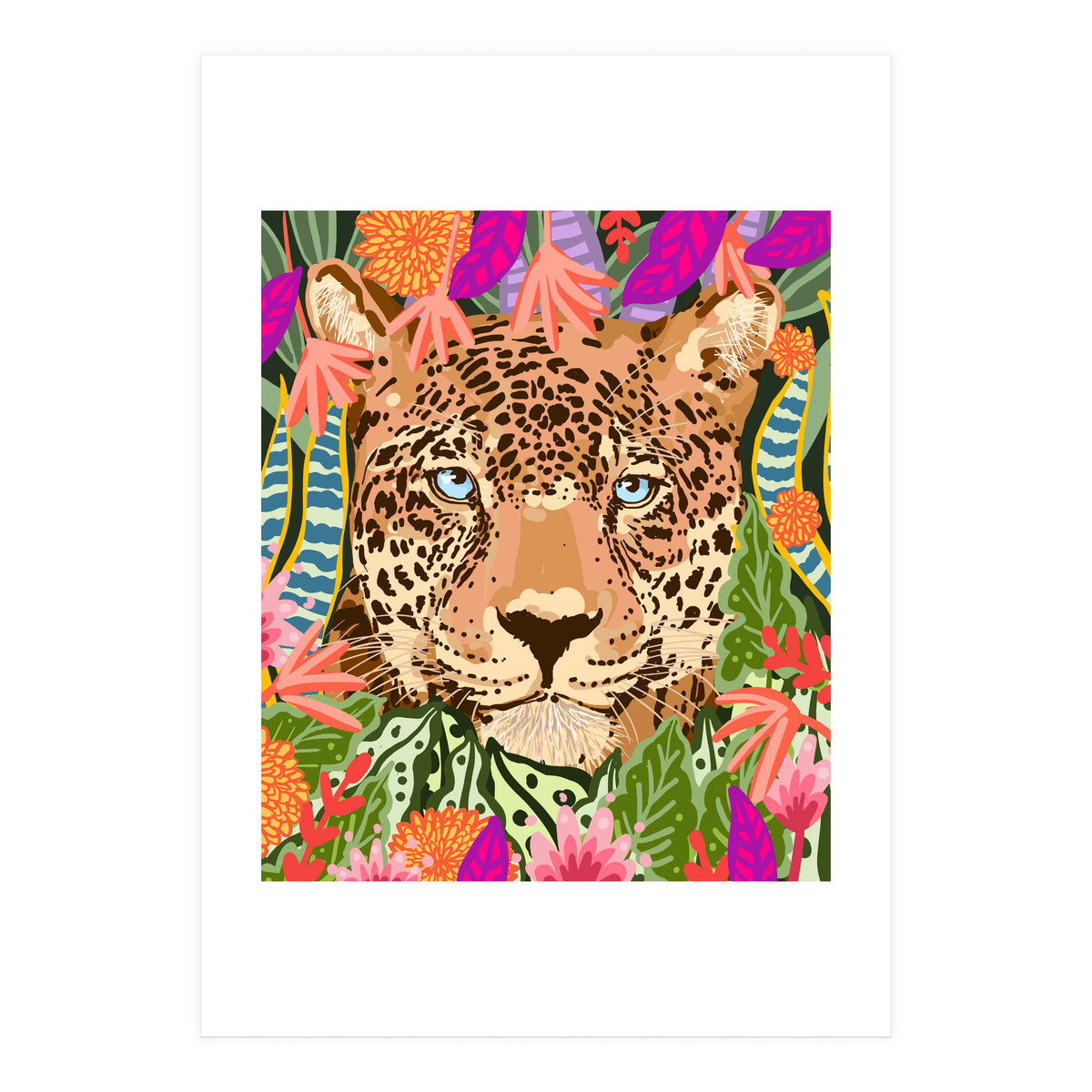 Peek A Boo Leopard (Print Only)