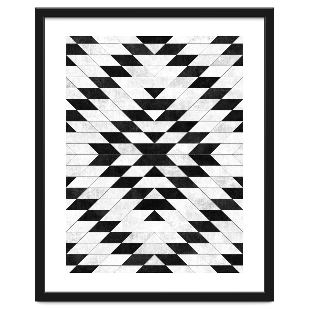 Urban Tribal Pattern No.15 - Aztec - White Concrete