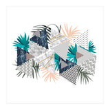 Abstract of geometric patterns with plants and marble I (Print Only) thumbnail
