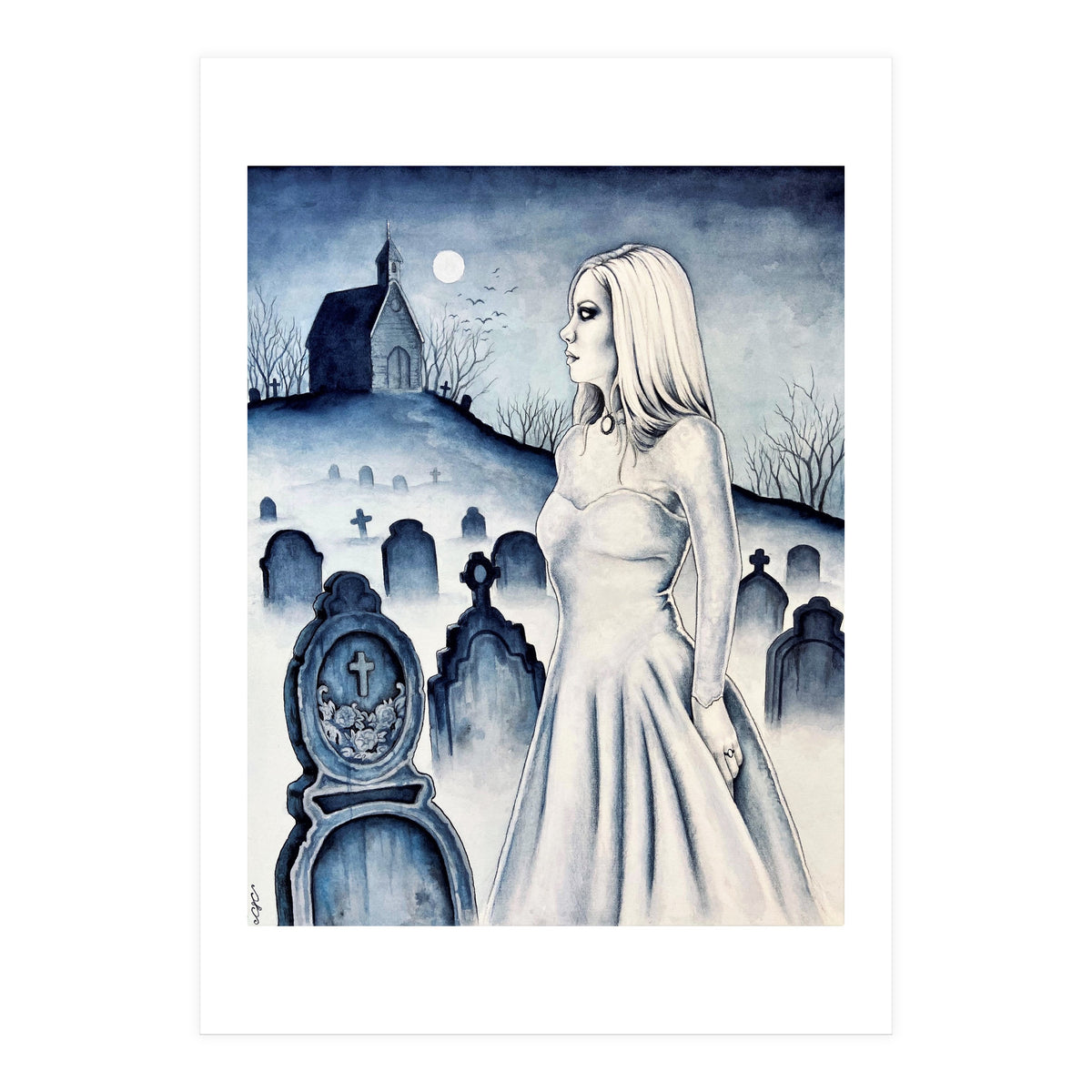The Lady In White (Print Only)