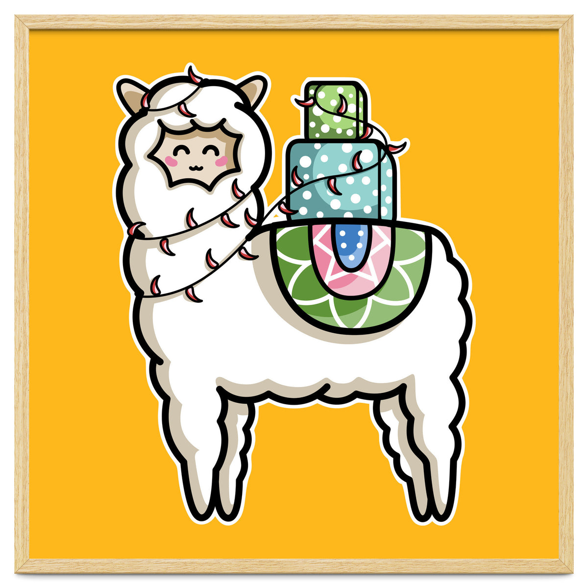 Kawaii Cute Gift Carrying Llama