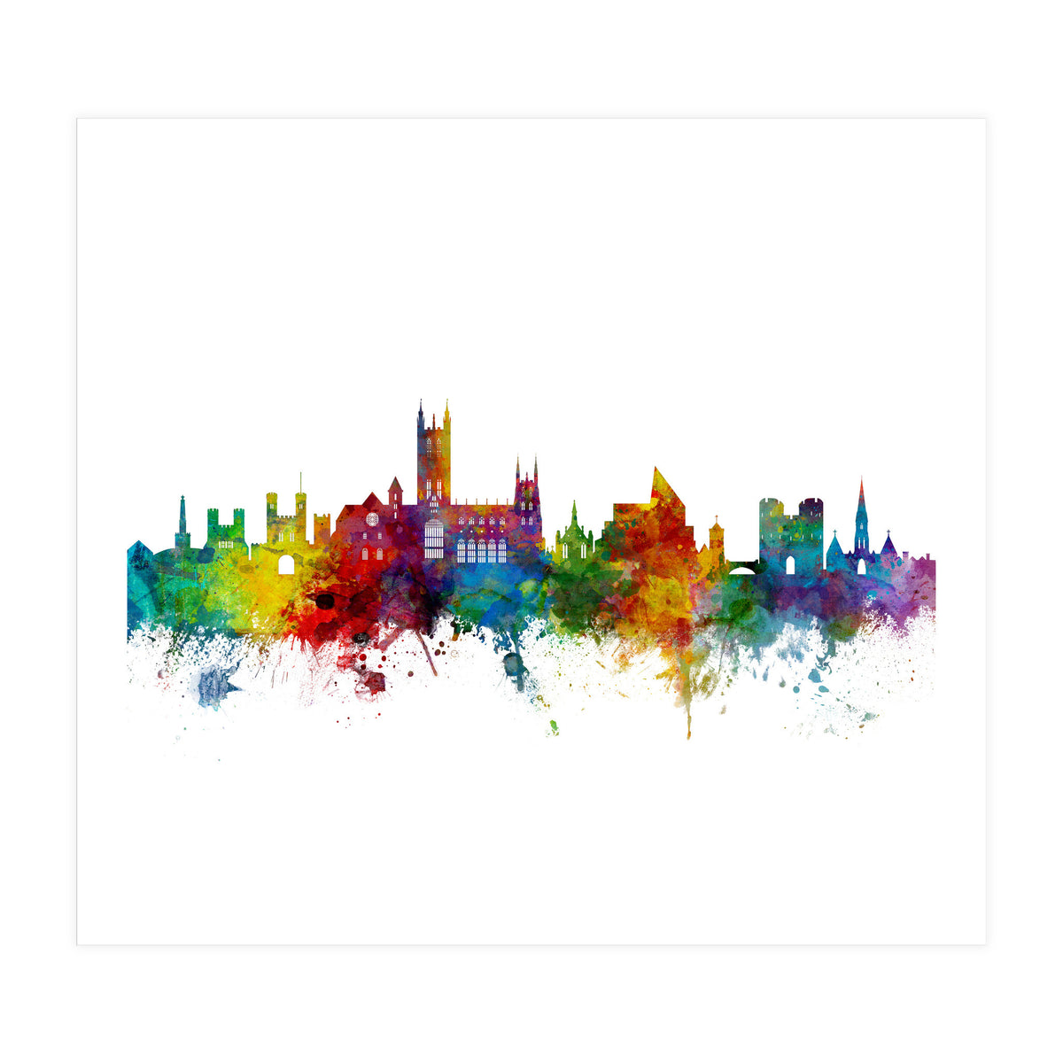 Canterbury England Skyline (Print Only)