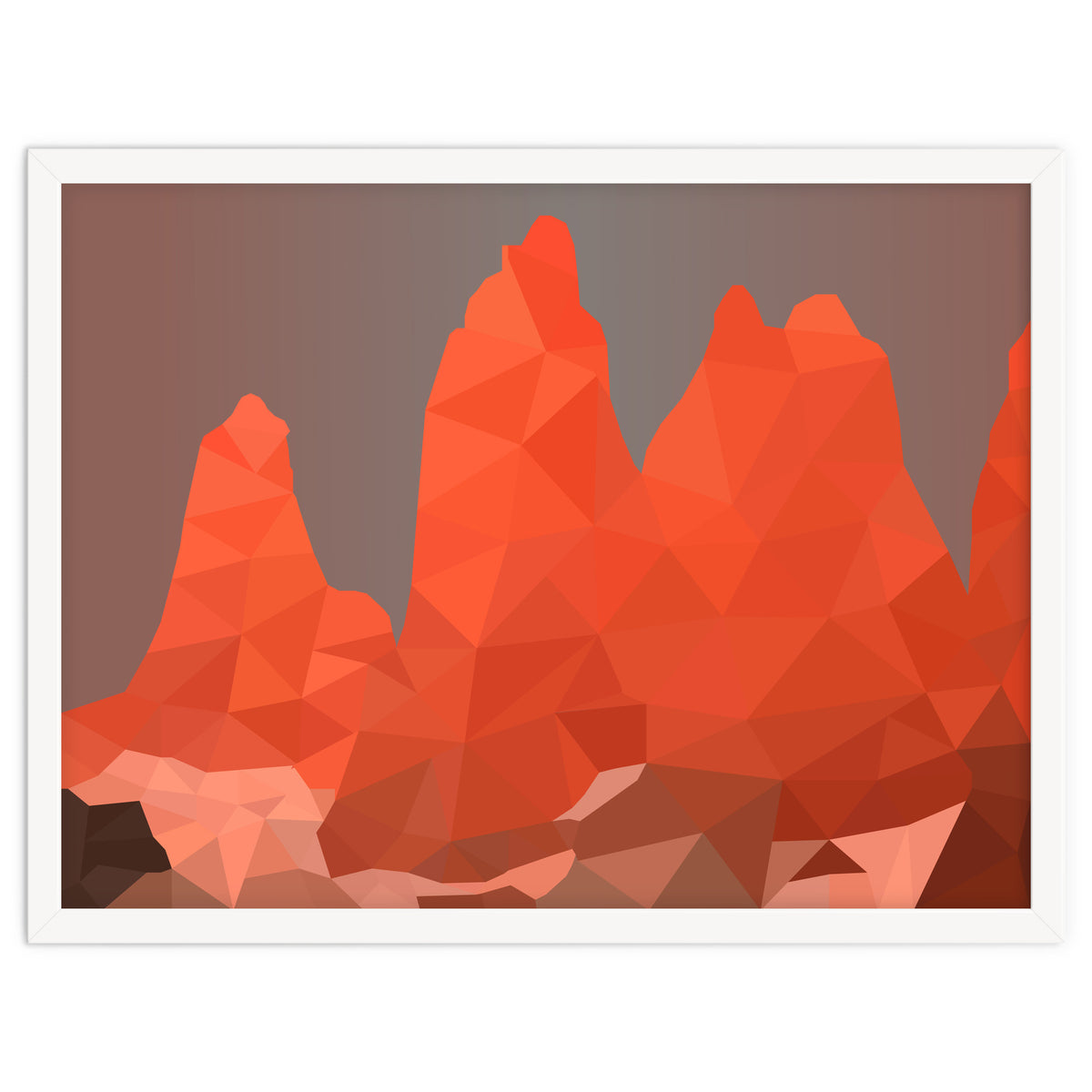 Torres Del Paine National Park Low Poly Art