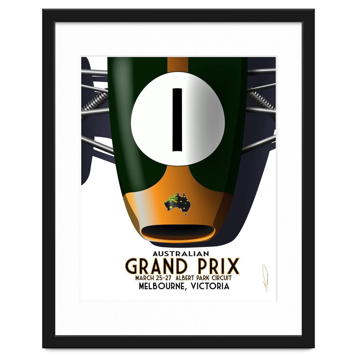 Australian Grand Prix Art Deco poster