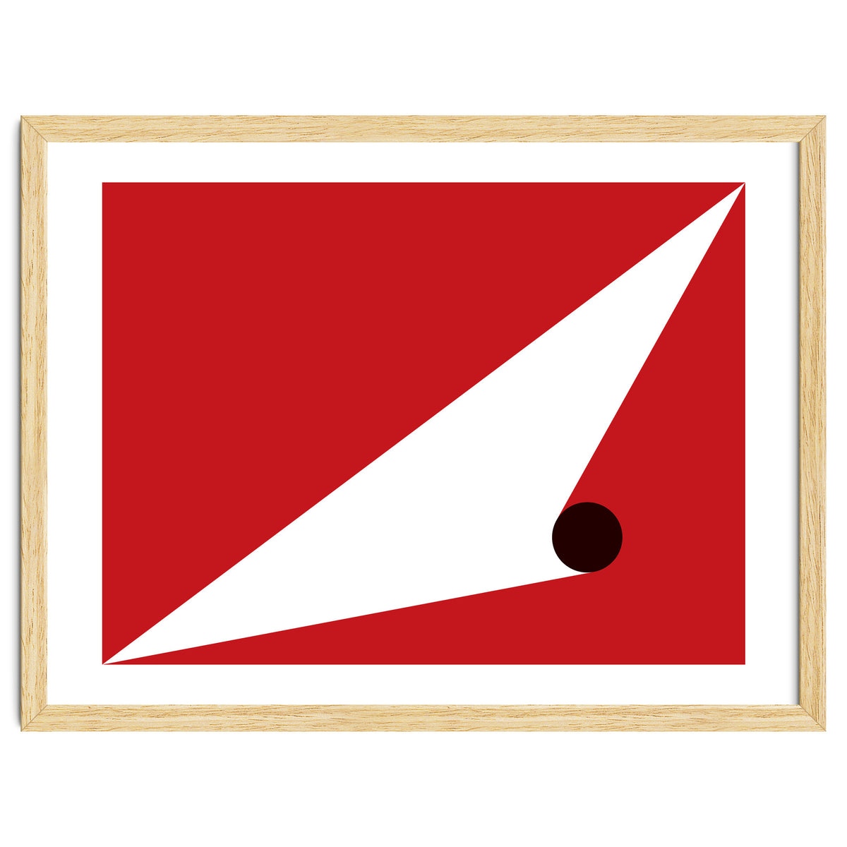 Geometric Shapes No. 71 - red, white & black