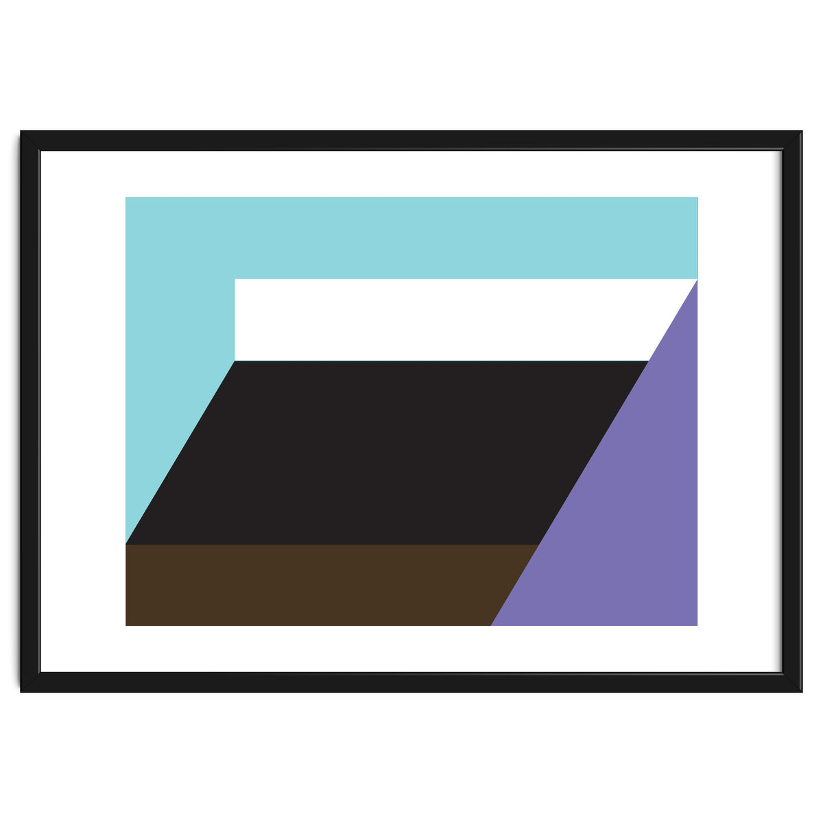 Geometric Shapes No. 34 - purple, blue & black