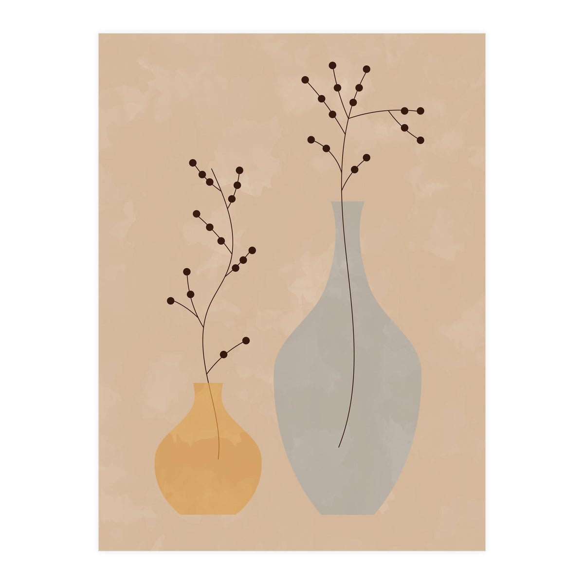 Mid Century Boho Pottery (Print Only)