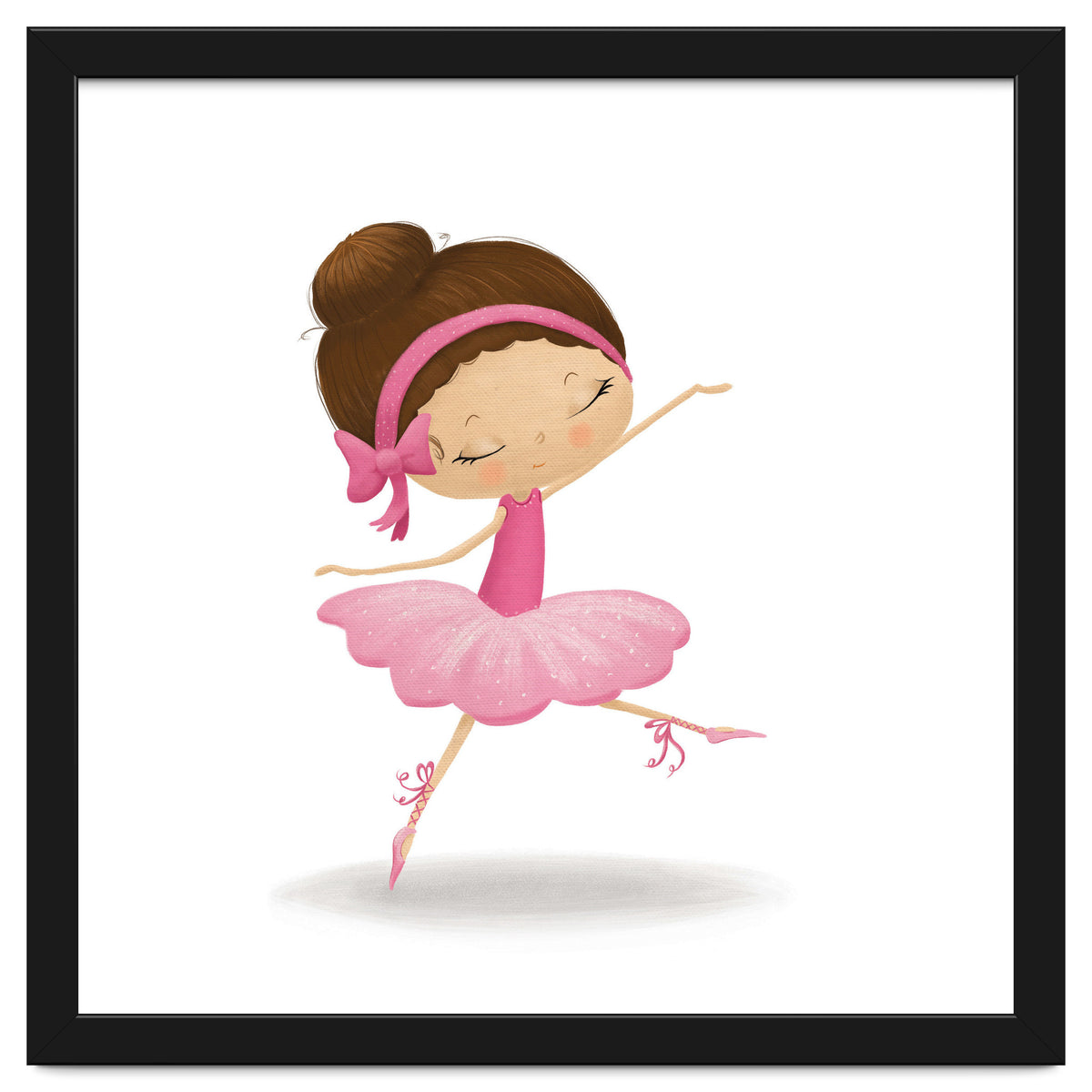 Adorable Leaping Ballerina Nursery Print