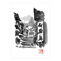 Geisha And Stairs (Print Only)
