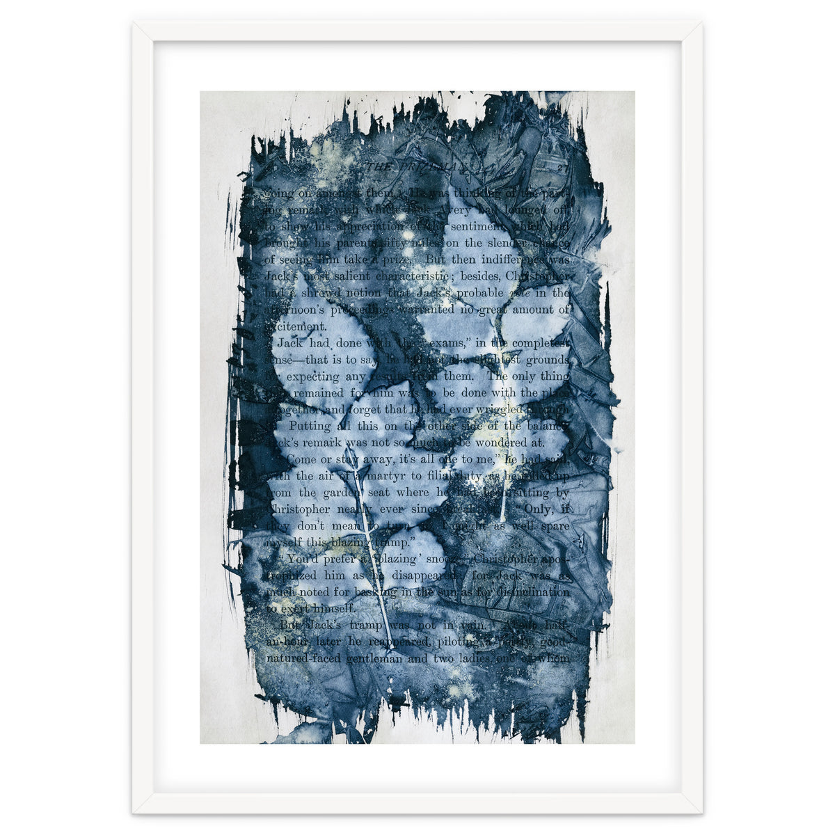 Indigo Blue Botanical Leaves No. 3