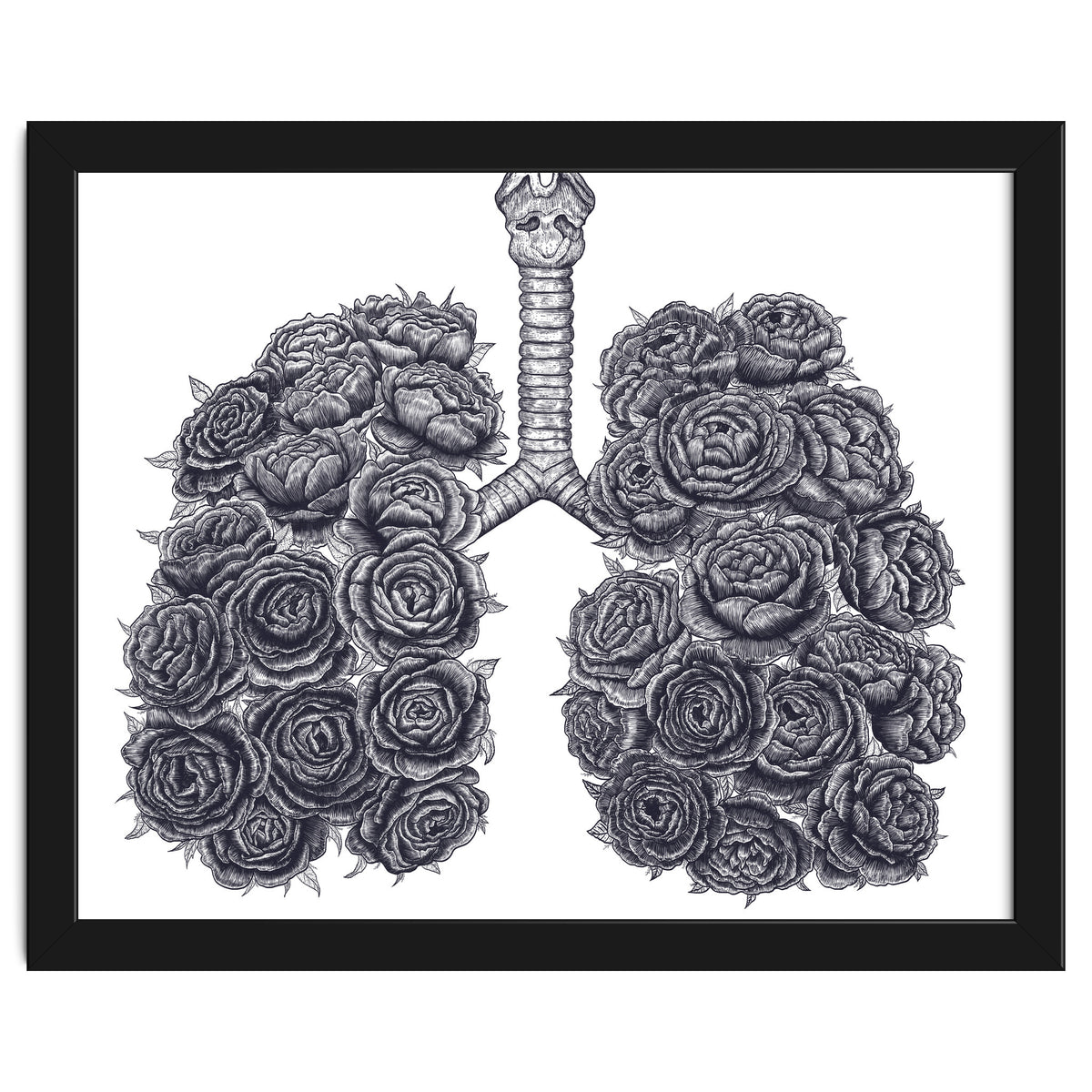 Lungs With Peonies