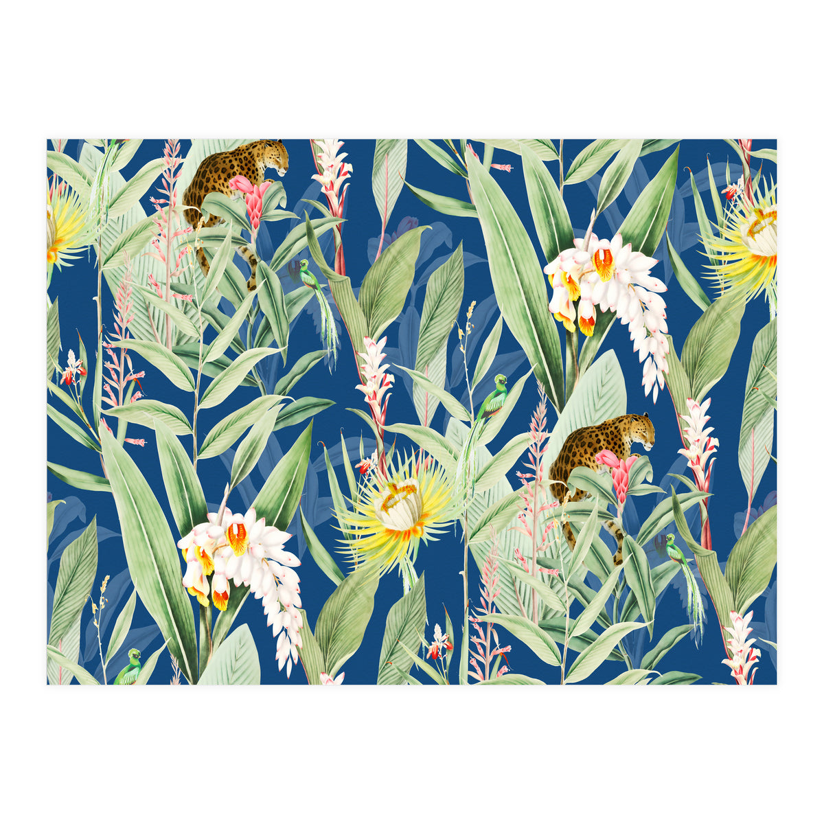 Leopard & Flowers (Print Only)