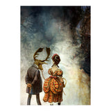 VINTAGE COUPLE IN AUTUMNAL ABSTRACT FOREST I (Print Only) thumbnail