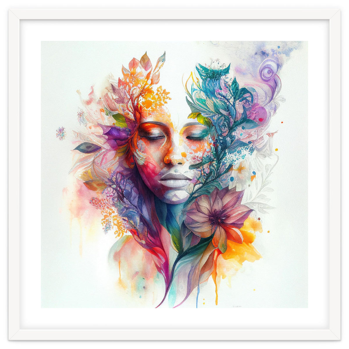 Watercolor Tropical Woman #15